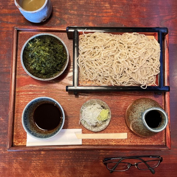 「地のりせいろ 二枚盛り（丸抜き蕎麦）」@賀久の写真