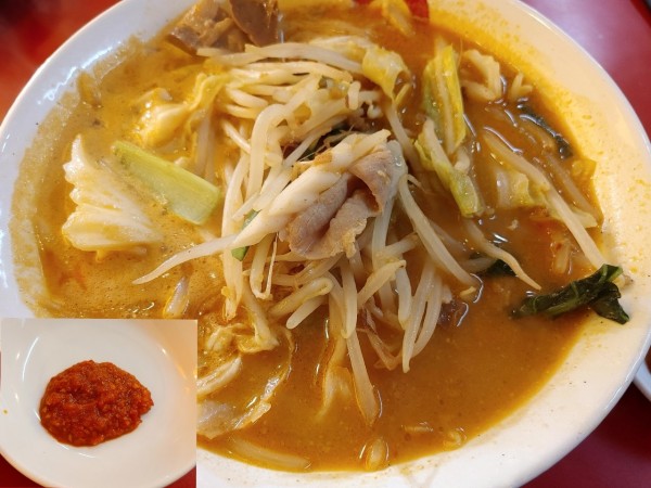 「辛味噌野菜ラーメン　大辛980円」@満天家 小山店の写真