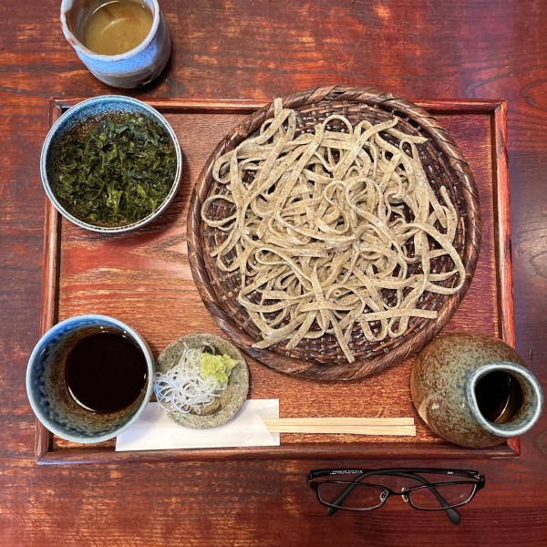 「地のりせいろ 二枚盛り（玄挽き蕎麦）」@賀久の写真