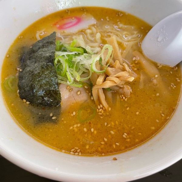 「味噌ラーメン 780円 半麺 -200円」@佐野青竹手打らーめん 大関の写真