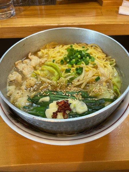「博多もつ鍋ラーメン」@万力屋 山梨店の写真