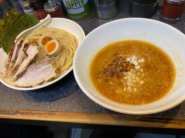 「味噌つけ麺（5枚）＋のり」@らうめん さぶ郎の写真