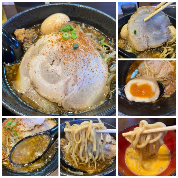 「味玉焦がし辛味噌らー麺(辛口) 1050円生卵100円」@焦乃香.の写真