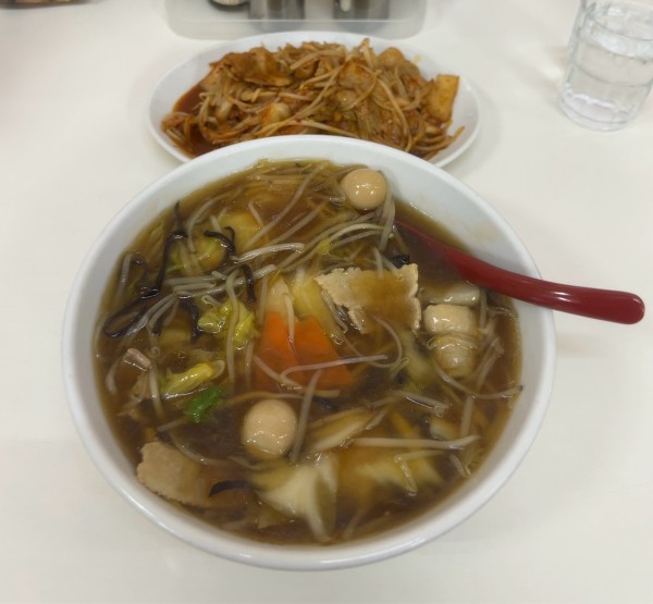 「広東麺 豚キムチ」@ラーメンHOT めん花の写真