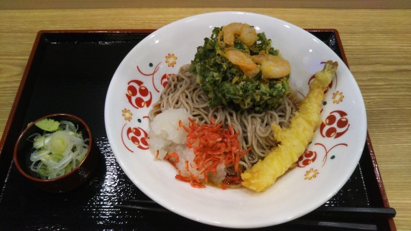 「【期間限定】海老づくしそば」@いろり庵きらくそば エキュートエディション御茶ノ水の写真