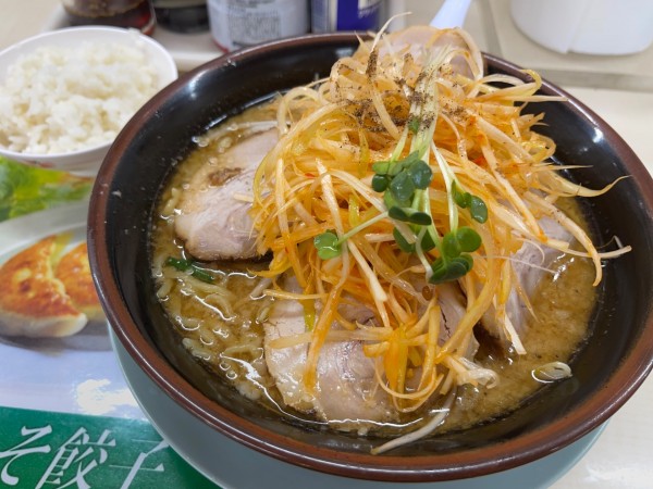 「ネギみそチャーシュー麺 大盛」@くるまやラーメン 東松山店の写真