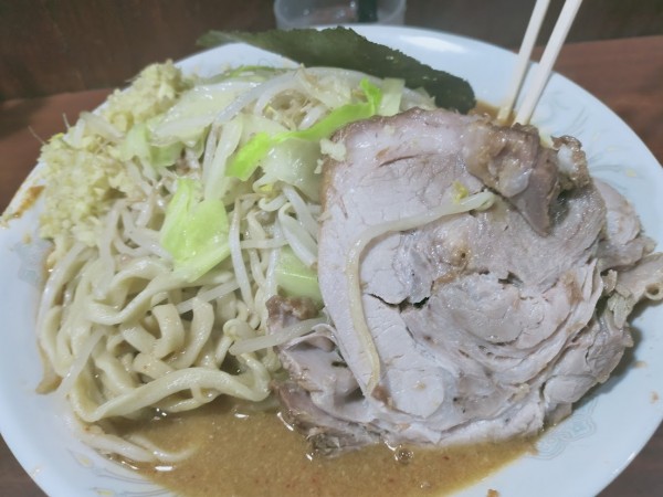 「味噌・大600・生姜（麺硬め）」@D麺の写真