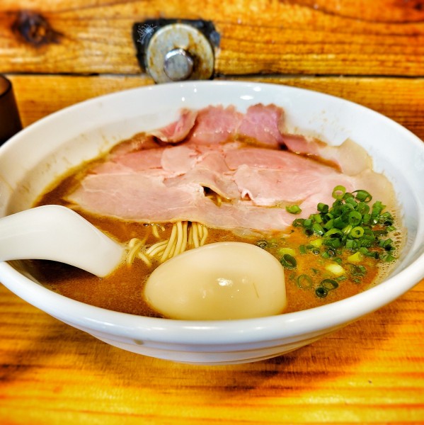 「特濃オマール海老、味玉、烏賊玉」@煮干らーめん 紫乱の写真