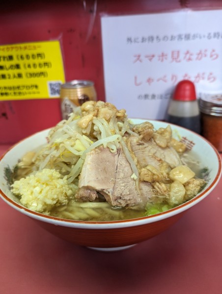 「大ラーメン+烏龍茶」@ラーメン二郎 小岩店の写真