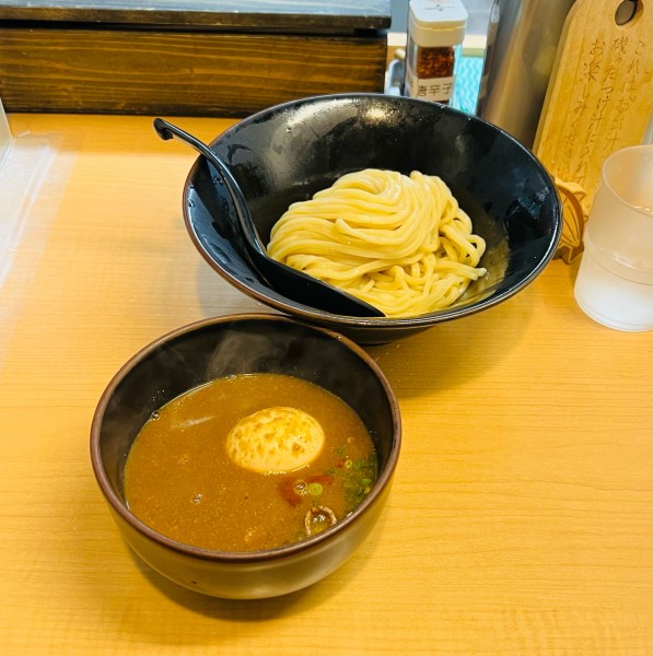 「吟醸味噌つけ麺並と玉子」@吟醸らーめん 久保田 本店の写真