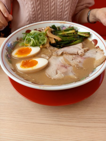 「こってり味付煮卵チャーシューメン」@天下一品 所沢狭山ヶ丘店の写真