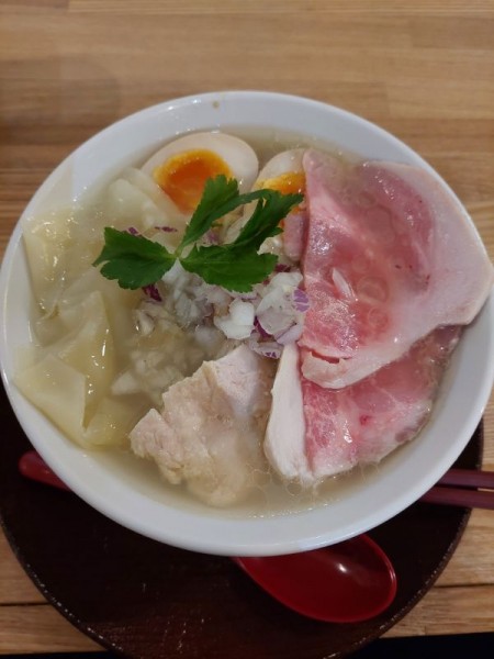 「特製白だししなそば+チャーシュー飯」@手打ち正麺 Hachimitsuの写真