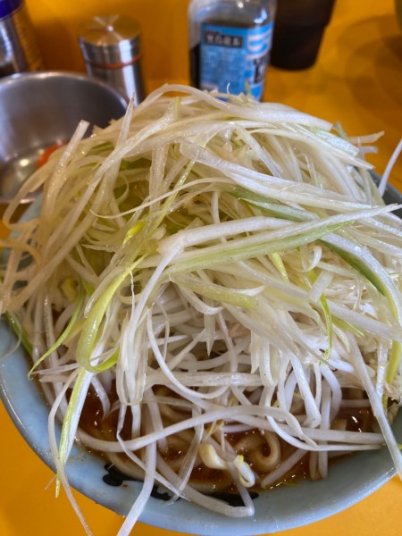 「小ラーメン＋ねぎ＋辛い奴＋生卵」@ラーメン二郎 八王子野猿街道店2の写真