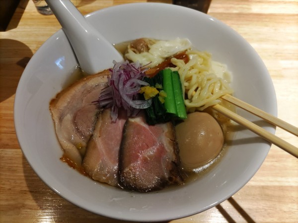 「手揉み中華そば(塩)·豚焼ごはん」@麦処 八と丁の写真