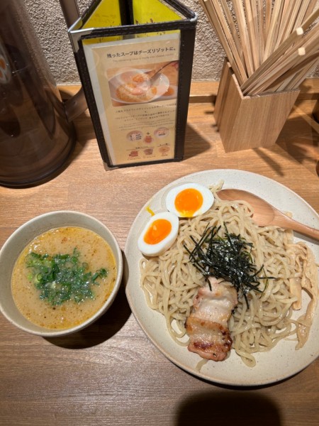 「つけめん(塩玉子つき・ふつう250g)1200円」@鶏ポタラーメン THANK お茶の水の写真