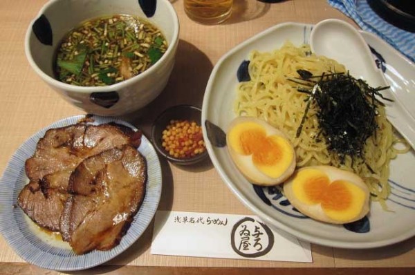 「ちゃーしゅうざるらーめん1,200円＋縁たま　150円」@与ろゐ屋の写真