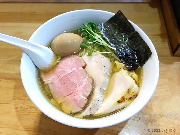 「特製香味そば・塩」@麺屋 白鷺 -shirasagi-の写真