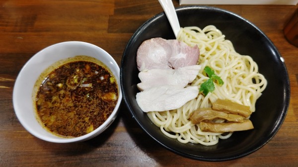 「辛つけ麺(大盛)」@濃厚つけ麺 茜堂の写真