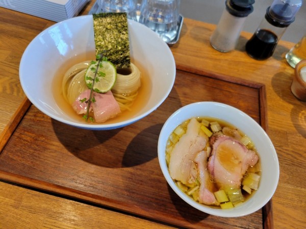 「昆布水つけめん 醤油(並)」@YOKOKURA STOREHOUSEの写真