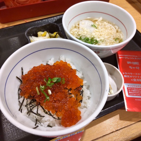 「【期間限定】天然イクラ丼セット（￥1,080）」@なか卯 東京駅丸の内北口店の写真