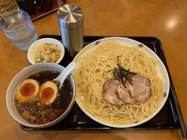 「煮玉子ちゃーしゅうつけめん＋チャーハン小鉢」@好日の写真