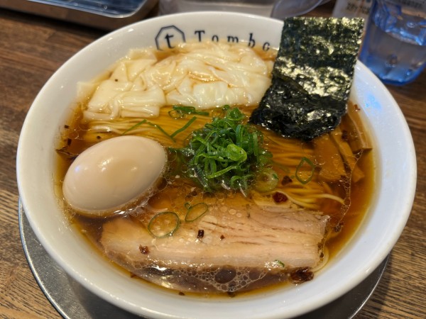 「味玉醤油の旨味ソバ ＋皮ワンタン」@Tomboの写真