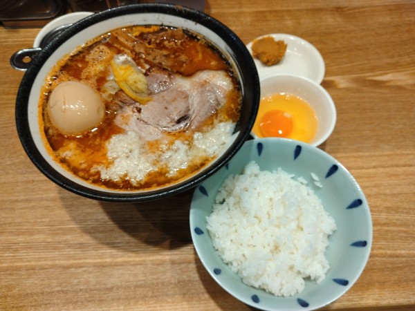 「熟成味噌らーめん 味玉 ¥1250+小ライス¥100-」@浅草 熟成味噌らーめん のりあき・美々の写真