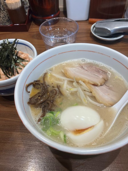 「純気そば たまご 明太マヨご飯」@麺や 純氣の写真