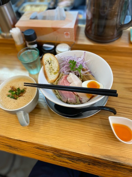 「鶏泡えびつけ麺200g」@鶏泡そば 草戸ベースの写真