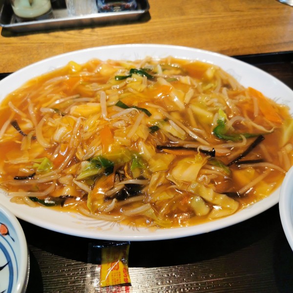 「あんかけ焼きそば」@ラーメンと定食 白樺 福島岡部店の写真