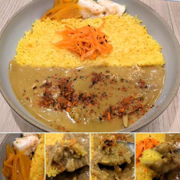 「チキンとバーダックカレー(12月限定) 1200円」@スパイスパレットの写真