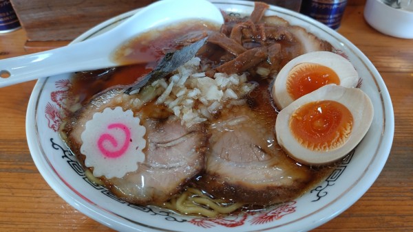 「チャーシュー麺ﾒﾝｶﾀﾒ　味玉　￥1000 ￥150」@らーめん おゆうの写真