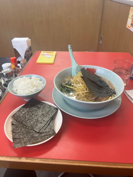 「醤油ネギ　のり５枚」@山岡家 越谷レイクタウン店の写真