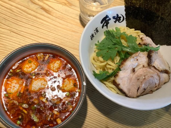 「赤丸塩つけ麺　＋　鶏つくね」@横濱元町 本丸亭 横浜店の写真
