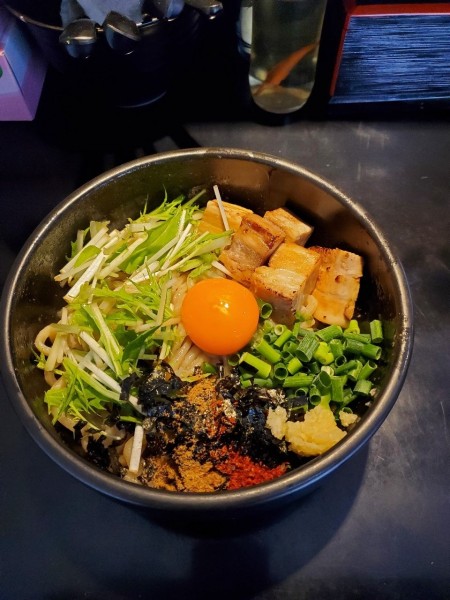 「看板まぜそば@900」@あらし 小牧店の写真