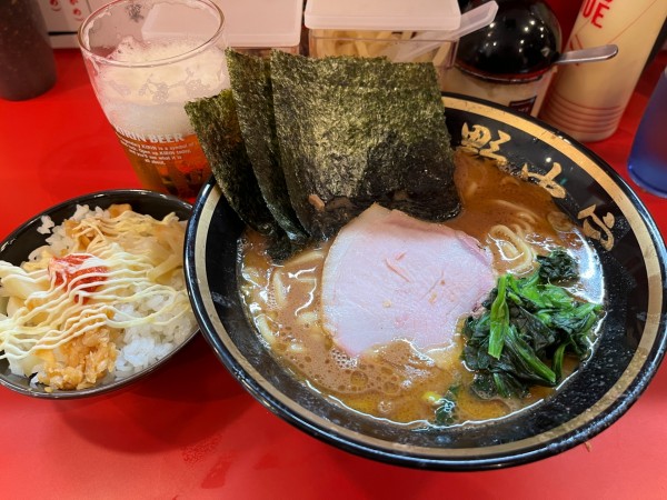 「ラーメン＋ライス」@横濱家系ラーメン 野中家の写真