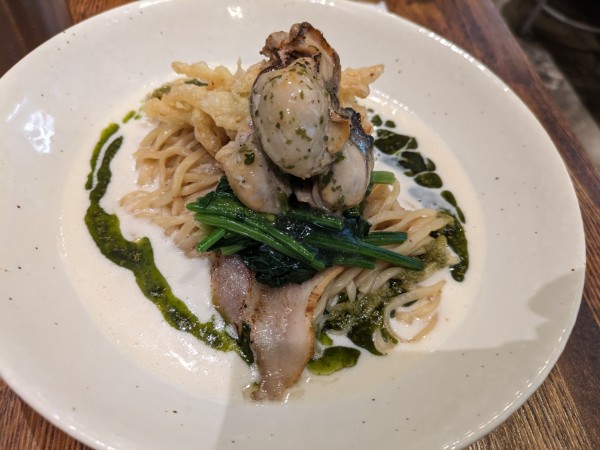 「【限定】牡蠣とほうれん草」@セキレイ 〜NIBOSHI no D5〜の写真