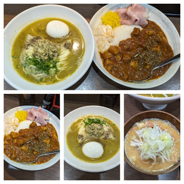 「【限定】広島牡蠣のソバガーリック牡蠣バターペースト➕朝カレー」@Noodle&Spice curry 今日の1番の写真