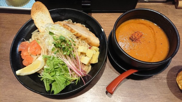 「海老つけ麺（旨辛）」@海老鶏麺蔵の写真