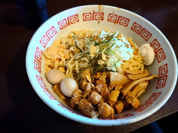 「こってり油そば 大盛」@東京油そば 入谷とんちん軒の写真