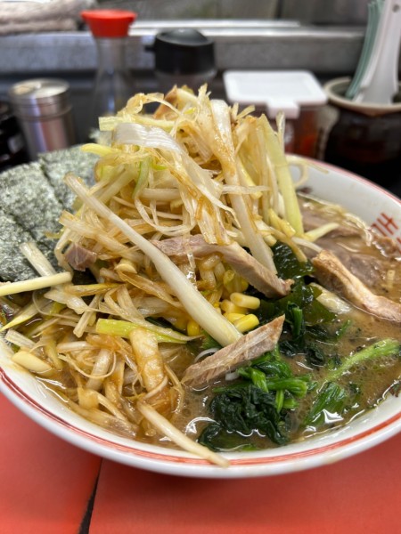 「味噌ネギマンザイ　ネギ追加」@ラーメンショップ マンザイ 浦舟町店の写真