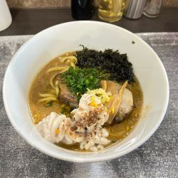 極上あん肝白子そば