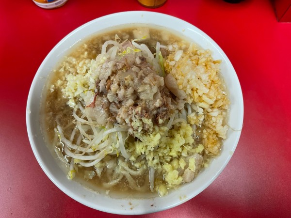「小ラーメン￥900(麺半分)おろしぽん酢」@ラーメン二郎 大宮公園駅前店の写真