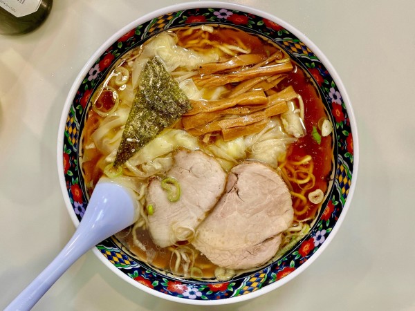 「アサヒスーパードライ → わんたん麺」@春木屋 吉祥寺店の写真