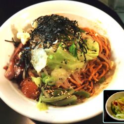 【限定】焦がし醤油まぜそば ￥850・キャベツ ￥100