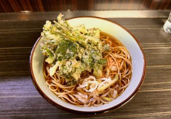 「春菊天そば(480円)」@文殊 浅草店の写真