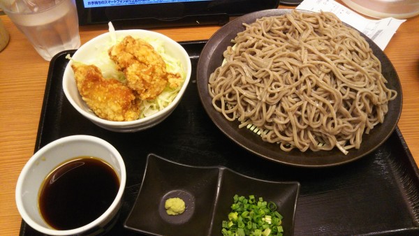 「★蕎麦２倍★もり蕎麦＆から揚げセット」@から揚げ専門 から好し 神田神保町店の写真