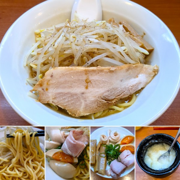 「まぜそば＋つまみ４点盛＝1080円」@中華そば 七麺鳥の写真