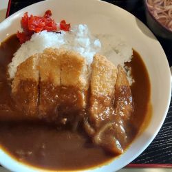 カツカレーライスとミニ蕎麦セット 900円