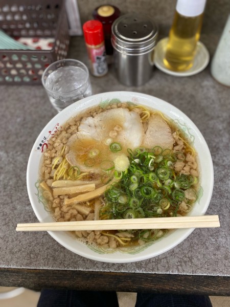 「中華そば大盛脂マシマシニンニクトッピング」@つたふじ 福山支店の写真